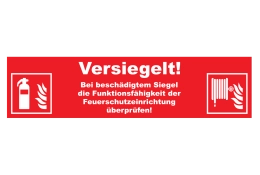 Siegelaufkleber Versiegelt…